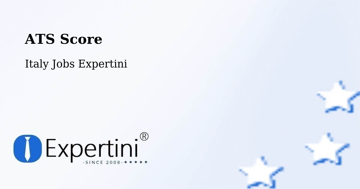 Resume ATS Score & Job Description Match Tool – Sanfront - Italy Jobs Expertini