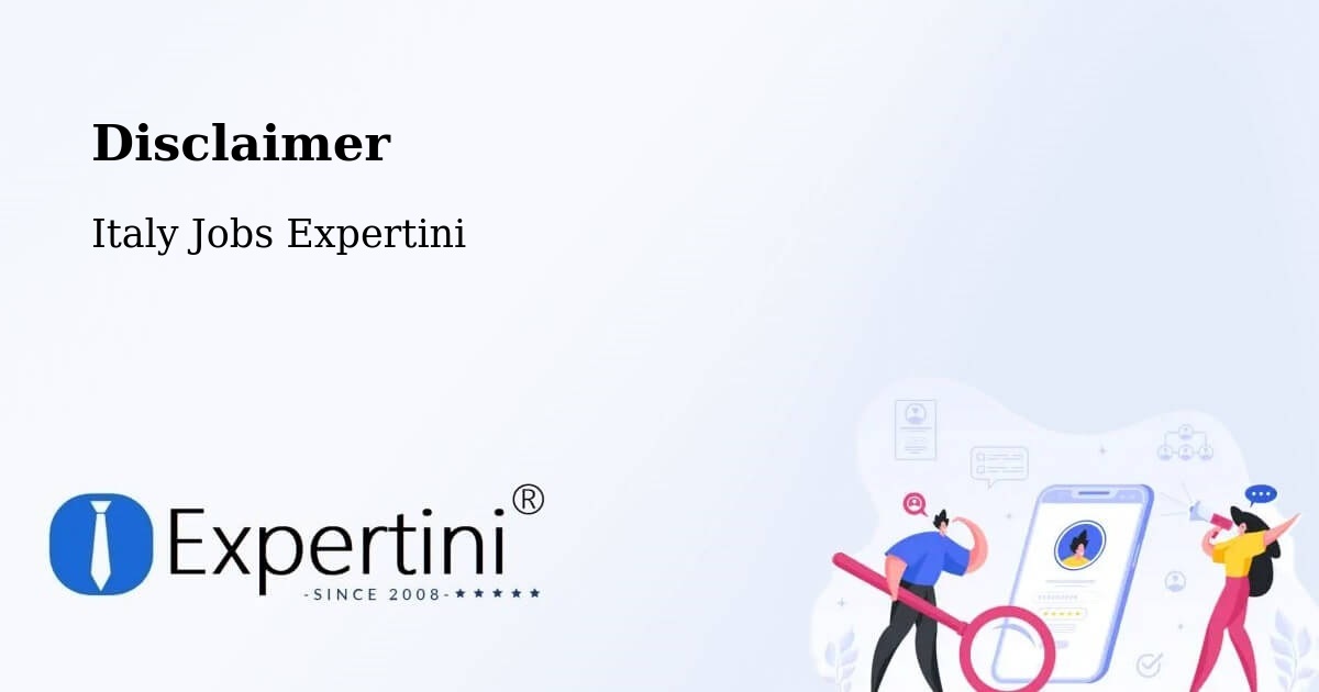 Disclaimer – Sanfront - Italy Jobs Expertini